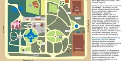 Mapa de Luz parque de São Paulo