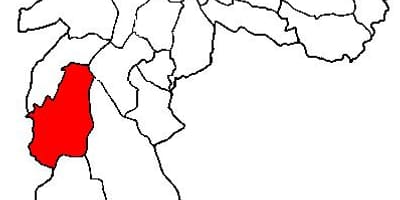 Mapa de M'Boi Mirim sub-concello de São Paulo