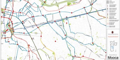 Mapa da Mooca Galicia - Público de transportes