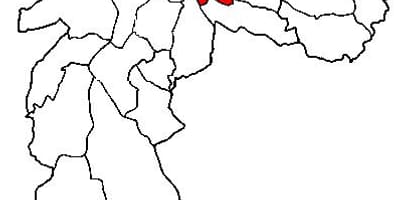 Mapa da Mooca sub-concello de São Paulo
