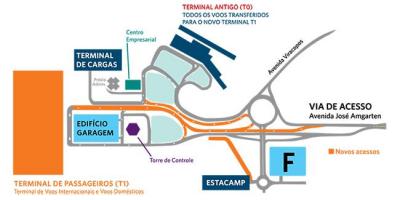 Mapa do aeroporto internacional de Viracopos aparcamento