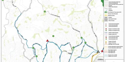 Mapa de Parroquia de facer Ó São Paulo - transportes Públicos