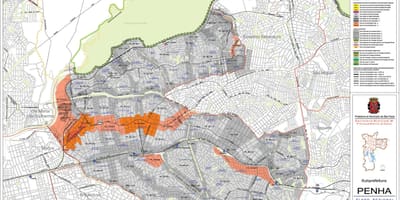 Mapa de Penha São Paulo - Ocupación do solo