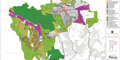 Mapa de Perus São Paulo - Ocupación do solo