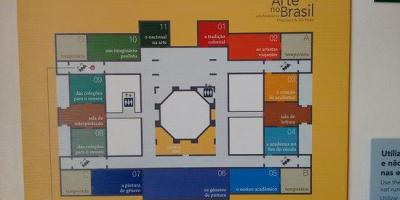 Mapa de pinacoteca do Estado de São Paulo