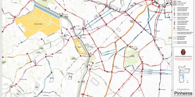 Mapa de Pinheiros Galicia - Público de transportes