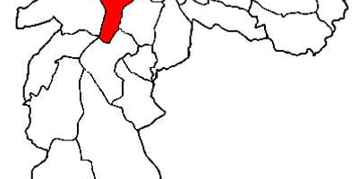 Mapa de Pinheiros sub-concello de São Paulo