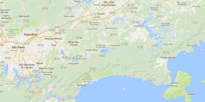 Mapa de praia Perequê Açu