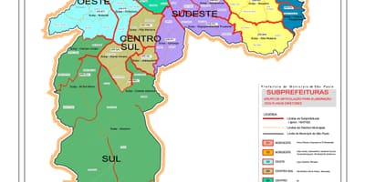 Mapa das rexións de São Paulo