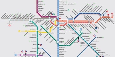 Mapa de São Paulo transporta
