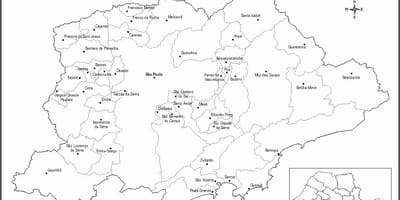 Mapa de São Paulo virxe