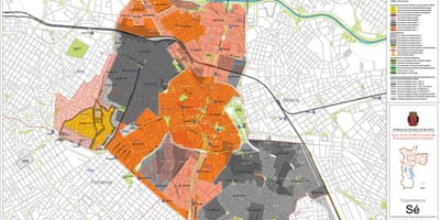 Mapa de Sé São Paulo - Ocupación do solo