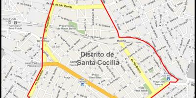 Mapa de Santa Cecília São Paulo