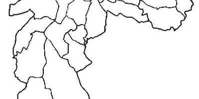 Mapa de Santana sub-concello de São Paulo