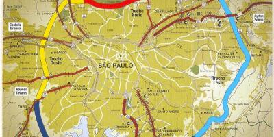 Mapa de São Paulo beltway