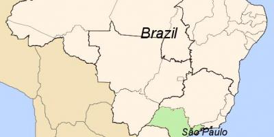 Mapa de São Paulo en Brasil