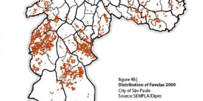 Mapa de São Paulo favelas