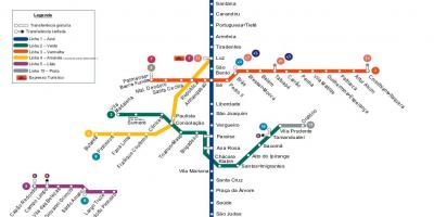 Mapa de São Paulo metro