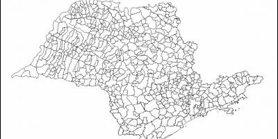 Mapa de São Paulo virxe - municipios