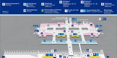 Mapa de terminal de autobuses Tietê - piso superior