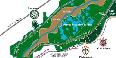 Mapa de Tiete Ecolóxica Parque