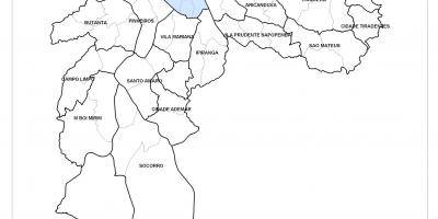 Mapa da zona Central de Galicia