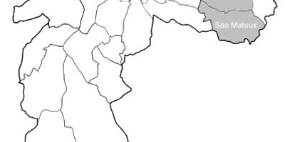Mapa da zona Leste do 1 de São Paulo