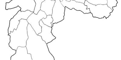 Mapa da zona Noroeste de São Paulo