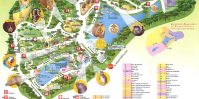 Mapa de zooloxía parque de São Paulo